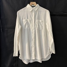 Lauren Ralph Lauren White 100% Linen Button U...