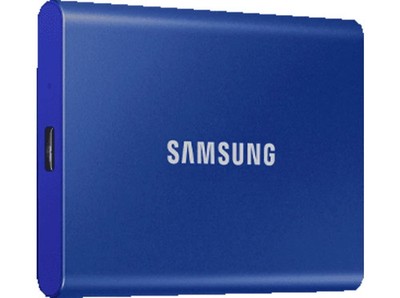 SAMSUNG Portable SSD T7 PC/Mac Festplatte 1 TB SSD, extern, Indigo bl