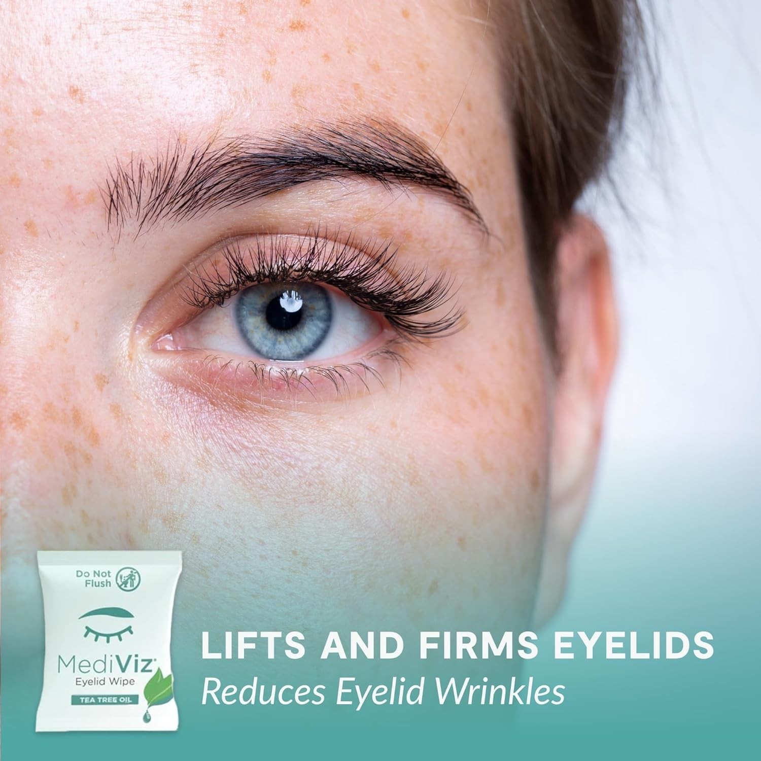 Hypoallergenic Tea Tree Eyelid Cleanser Wipes - 30 Gentle Towelettes for Eyes