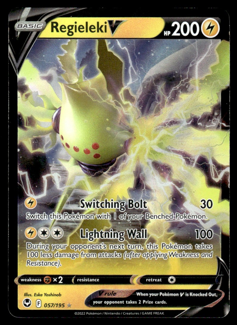 2022 Pokemon - Silver Tempest - NM - Regieleki V Rare #57