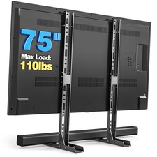Universal TV Stand for 20-75 inch Flat Curved TVs, Height Adjustable Table