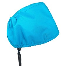Easy Cord Lock Bouffant Solid Turquoise Scrub Cap Hat