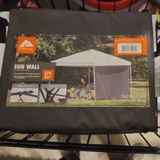 NEW- GRAY-UN Opened-Ozark Trail  Tent Sun Wall for Shade Canopies Fits 10x10