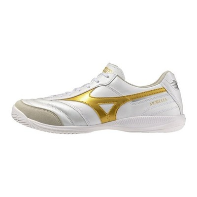 MIZUNO Morelia SALA ELITE IN Q1GA2612 50 Super White Pearl Gold Breite 2E Futsal
