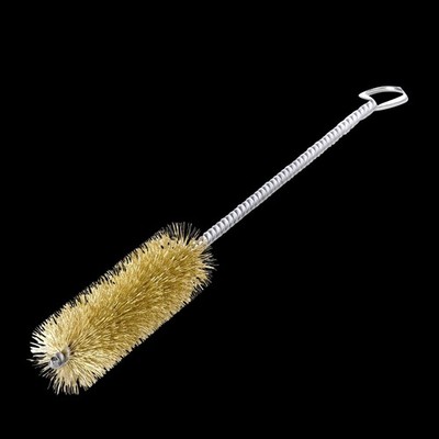 Lessmann Zylinderbürste mit Öse Ø 4 mm, Gesamtlänge 300 mm, Messingdraht-Besatz