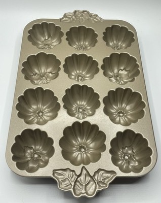 Nordic Ware Pumpkin Patch Pan 12 Mini Bundts 6 Cups, Made in USA
