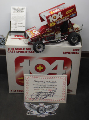 1998 Jeff Swindell 104+ Octane Boost 1/18 GMP Diecast Sprint Car Autographed