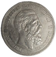 5 Mark Silbermünze Kaiserreich Preußen König & Kaiser Friedrich III.  1888