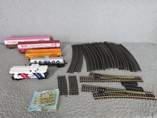Tyco HO Scale Train Cars And Track Sections Lot