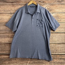 Travis Mathew Polo Shirt Mens 2XL XXL Pocket Tee Palm Tree Golf Stretch Active