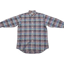 Brooks Brothers Golden Fleece Mens Large Plaid Egyptian Cotton Shirt Made in USA