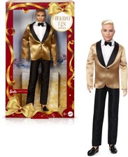 Barbie Signature 2025 Holiday Blonde Ken 12.5984 inches, Multicolor