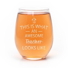 Teacher Wine Glass Teacher Appreciation Gift