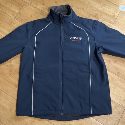 Envoy Ground Services Air Jacket WearGuard Bonded Fleece Zip Reflect Medium MINT