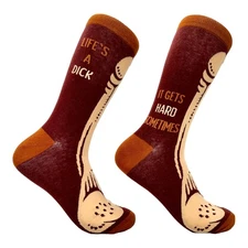 Men's Lifes A  Socks Funny Big Penis Hard Life Joke Novelty Footwear