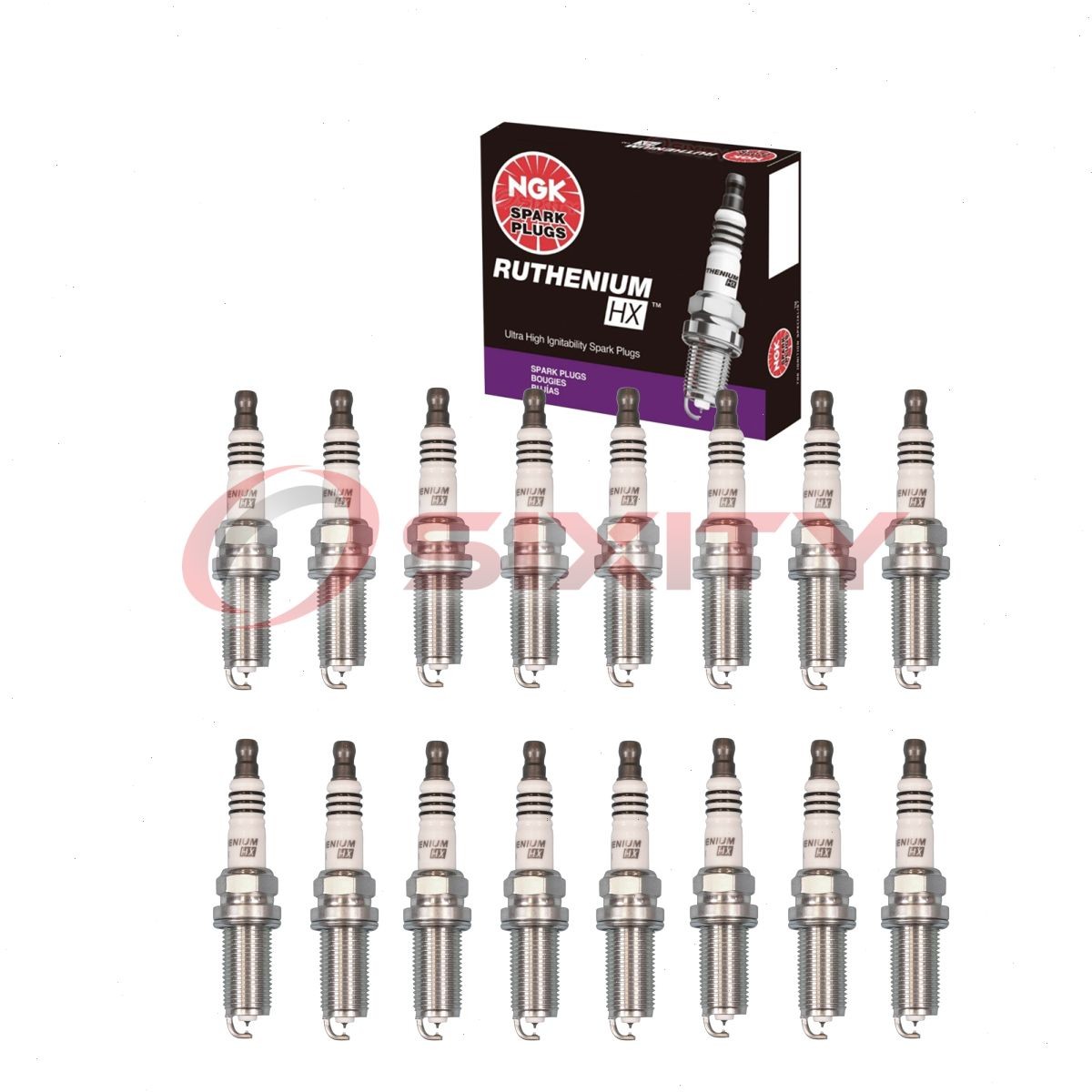 16 pc NGK Ruthenium HX Spark Plugs for 2009-2020 Jeep Grand Cherokee 5.7L V8 iw