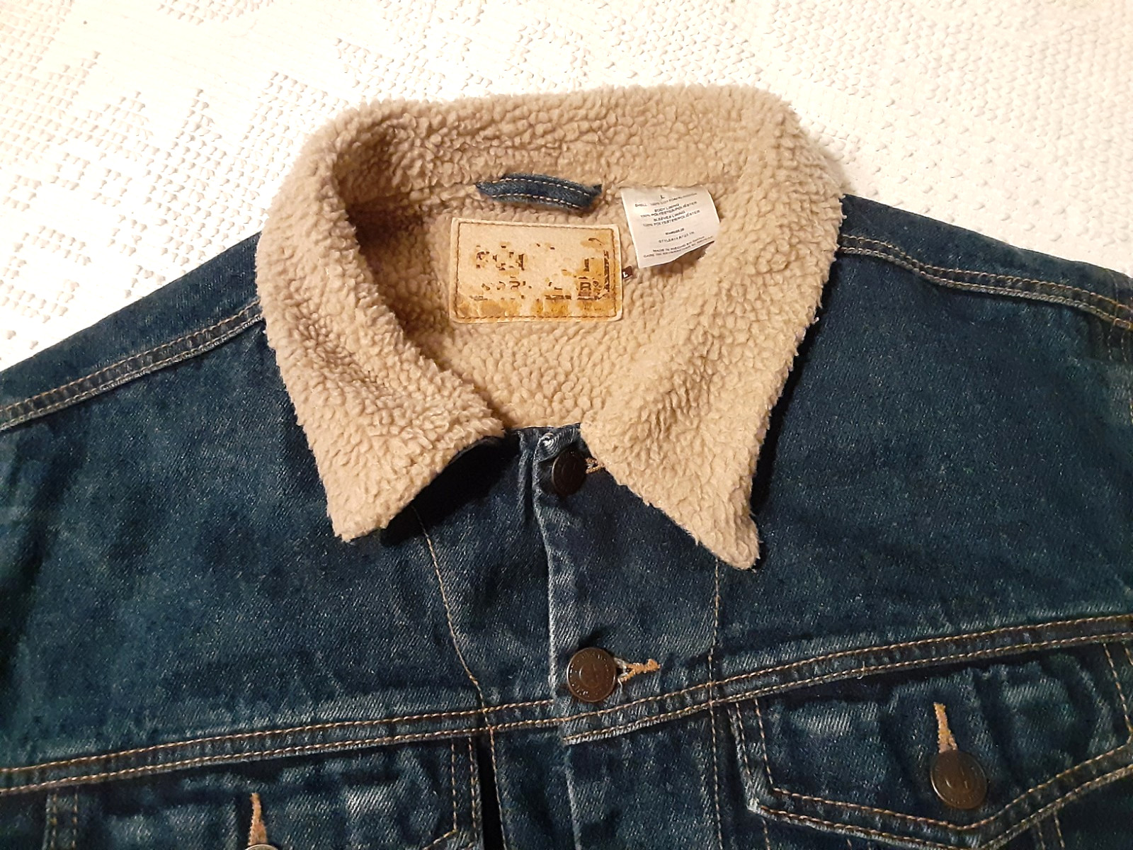 C.E. Schmidt Trucker Jacket Large Blue Cotton Den… - image 5