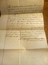 1883 Lease of Fox Estate Clarion River Pennsylvania Oil Well Greece #2 Schell