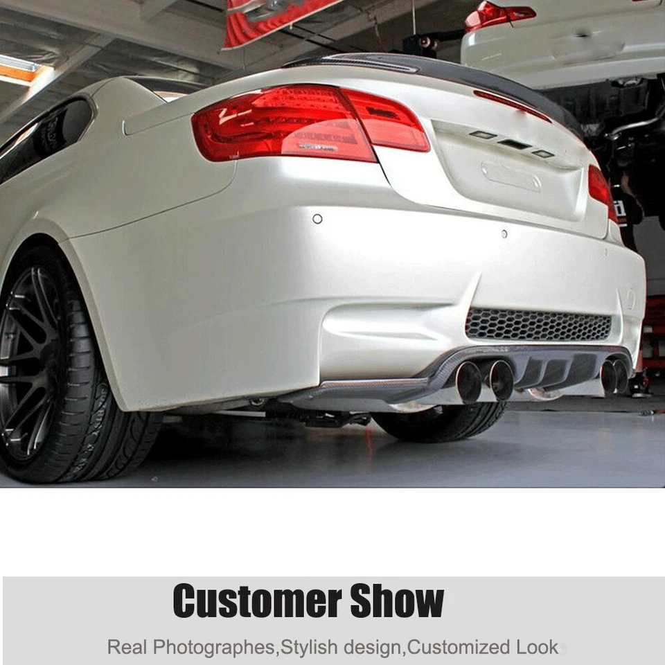 Difusor de labios de parachoques trasero de fibra de carbono apto para BMW Serie 3 E92 E93 M3 2008-2013 Foto 4 de 4