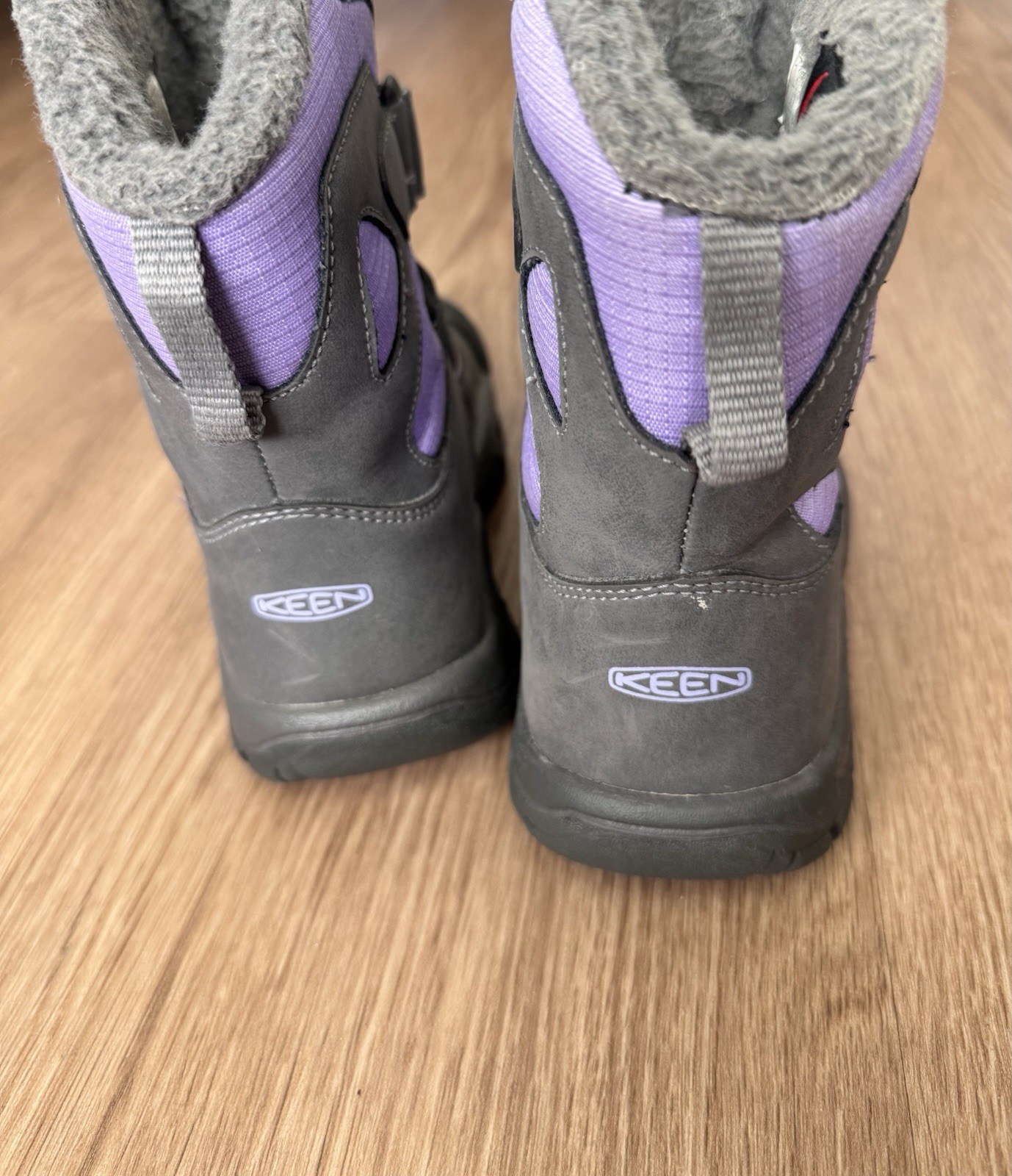 Stivali da neve impermeabili isolati Keen Girls Kalamazoo 200 g rosa grigio (taglia 1)