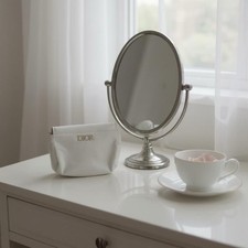 Dior Makeup Bag Only White Zipper New Unbox