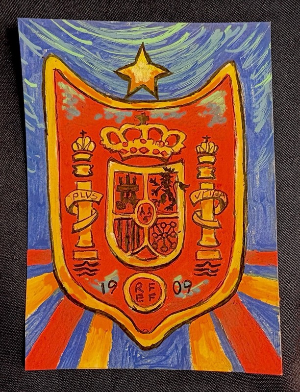 ACEO Art Card Spain World Cup Soccer Football Inspired