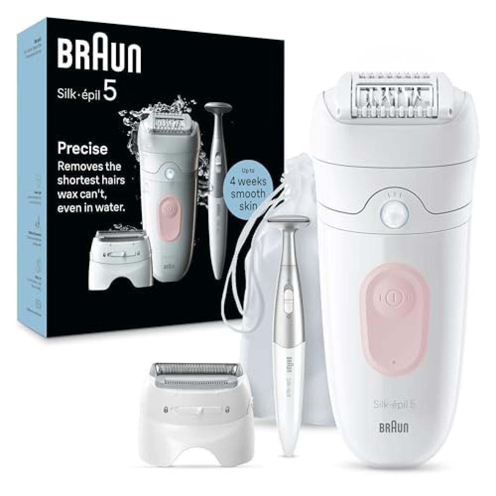 Braun Silk-épil 5 Depilatore Donna: Epilatore Elettrico per Pelle Liscia