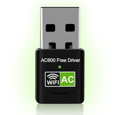 AC600 USB WiFi Adapter for Desktop PC, Driver Free Wireless 600M, green