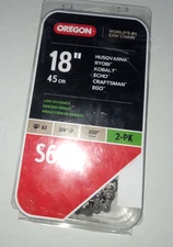 Oregon S62 2-Pack Chainsaw Chain for 18 in Bar Echo, Husqvarna, Craftsman Ego ++