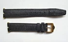 GUCCI Black Leather Watch Strap (with Cut-Out Notch) 16/14mm c/w Buckle