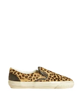 GOLDEN GOOSE Penstar Women's Leopard Print Pony Skin Sneakers New