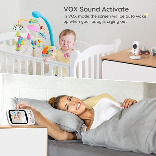BOIFUN 3.2 inch Video Baby Monitor with Camera Non WiFi Baby Monitors w/ Holder - Picture 4 of 16