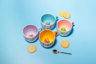 3D Tier Tasse Überraschung versteckter Frosch Elefant Katze Capybara Hundetasse Sass & Belle