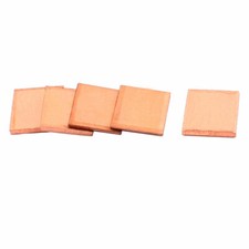 5pcs 15mmx15mmx2.0mm Copper Square Heatsink Thermal Pad Shim for PC Laptop CPU