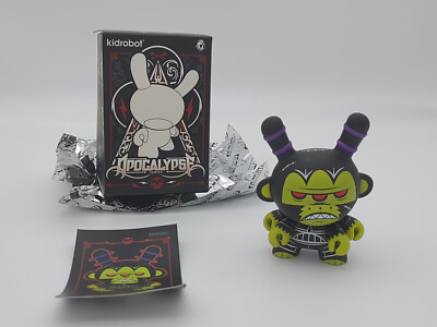Kidrobot 2012 Dunny Apocalypse Black Mutant Ape Of No Hope 3'' Figure Kronk 1/16