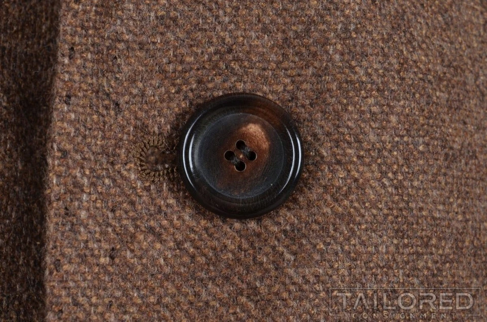 NEW - CESARE ATTOLINI Solid Brown Wool Cashmere Blazer Sport Coat Jacket - 46 R - Image 4 of 4