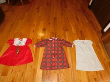 Christmas Vintage Children's Clothing Lot Cassie Quilted Robe Dresses Size 3