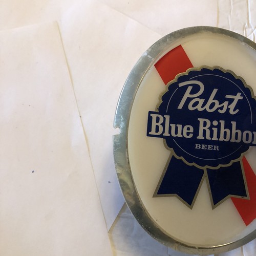 Pabst Sign Blue Ribbon Beer Wall Sconce Part Light Vintage Lighted Name Badge - Picture 3 of 6