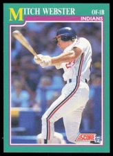 1991 Score 594 Mitch Webster Cleveland Indians