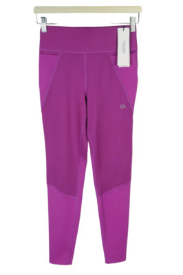 Calvin Klein Performance Full Length Leggings Damen Kleine Lila Logo Taschen