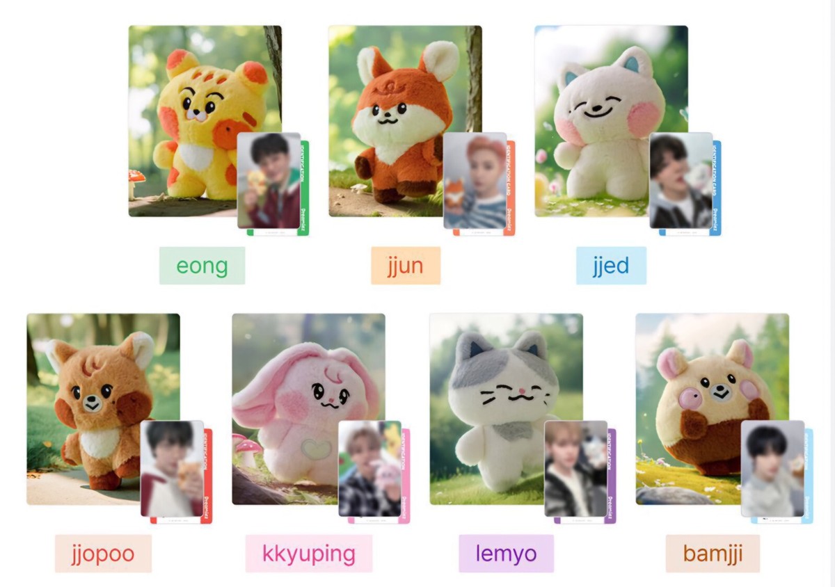 NCT DREAM DREAMIEZ PLUSH DOLL PHOTOCARD with LINE FRIENDS