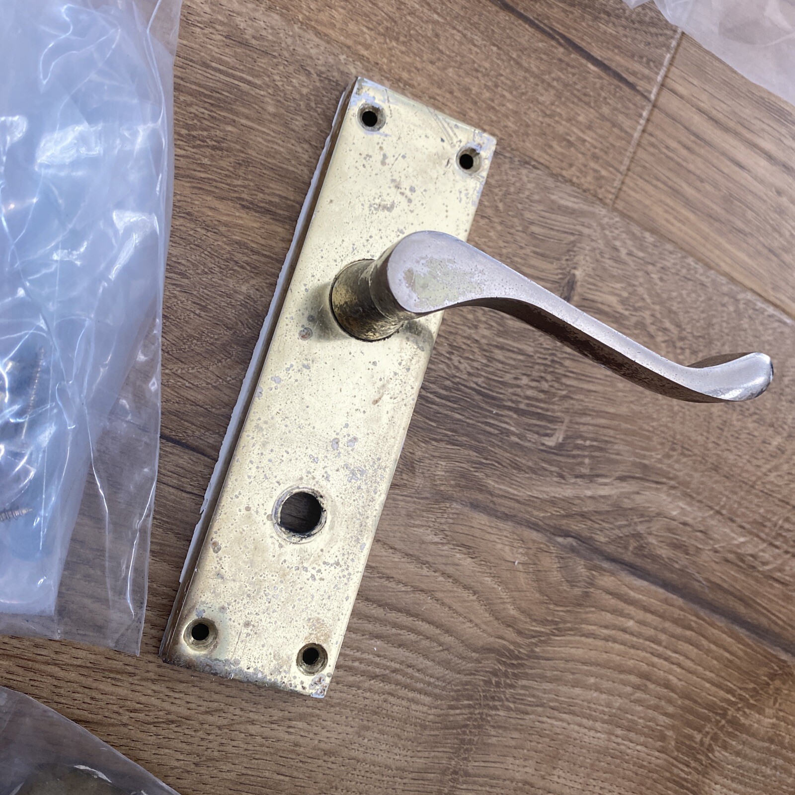 5 X Brass Door Handles Job Lot eBay