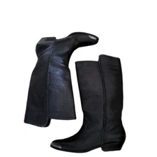 Marc Albert Vintage Tee Pee Black Leather Riding Boots