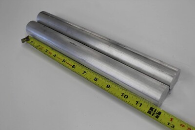 2 pieces, Aluminum Round Bars, 1.25'' Diameter X 12'' Long, 6061, Lathe Rod Stock