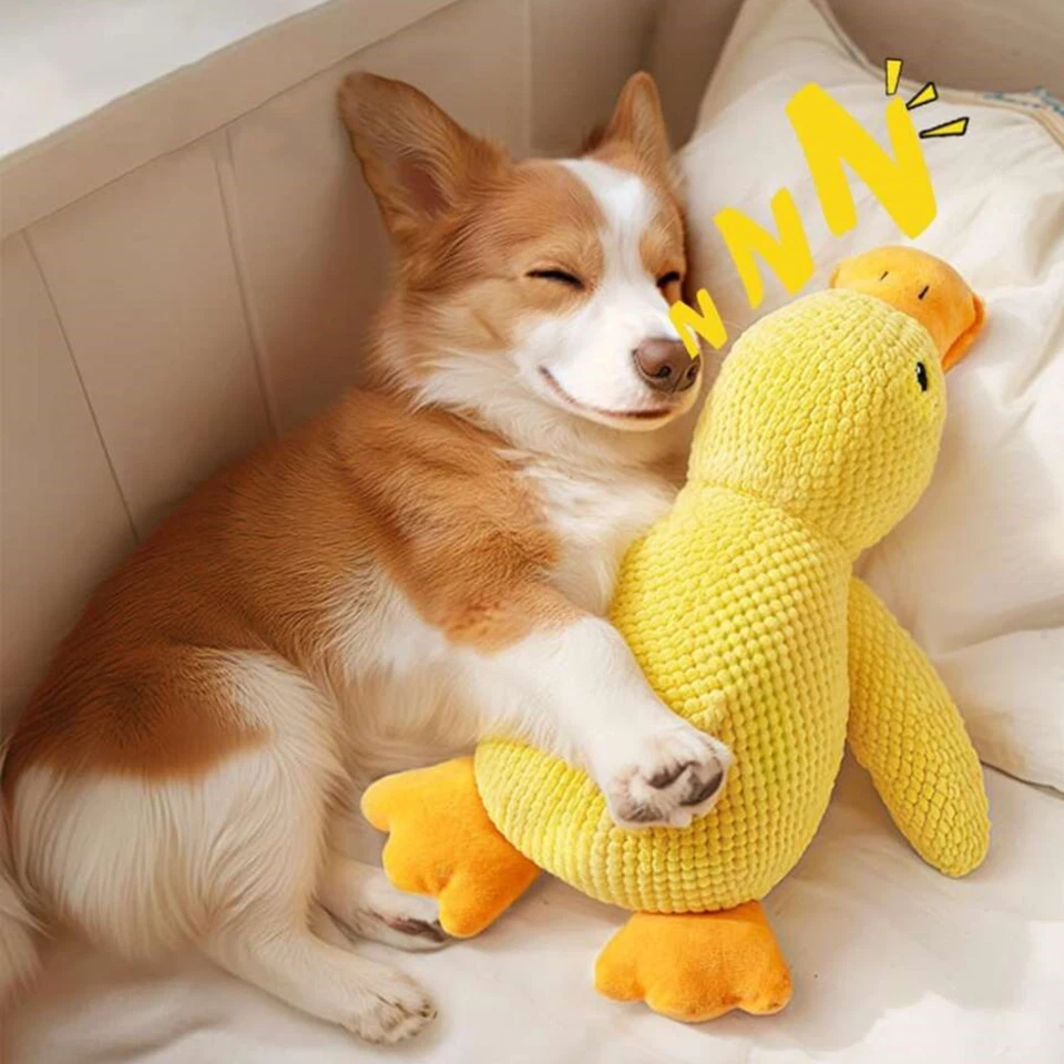 Calming Duck For Dogs Mellow Dog Squeaky Dog Toy Indoor Puppy Sleeping Pet Toy - Image 2 of 4