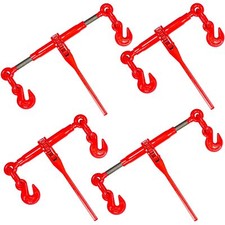 5 Pack Ratchet Chain Binder 3/8" To 1/2" Load Binders 9200lbs w/ G70 Hook