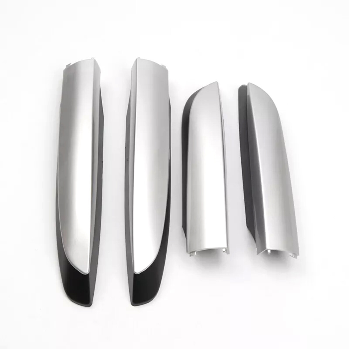 4-Pack Roof Rack Rail End Covers For Toyota RAV4 2013-2018 – Silver/Black Plastic Caps