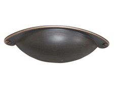 NIP Aged Bronze 2-1/2 Inch Center to Center Cup Cabinet Pull  0227018