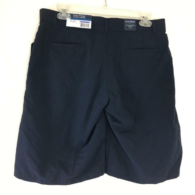 NWT NAUTICA School Uniform Boys Shorts 18 Regular Navy Flat Front eBay