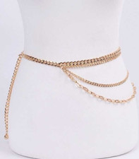 BNWT Brand New Fashionshion Layered Gold Chain Belt